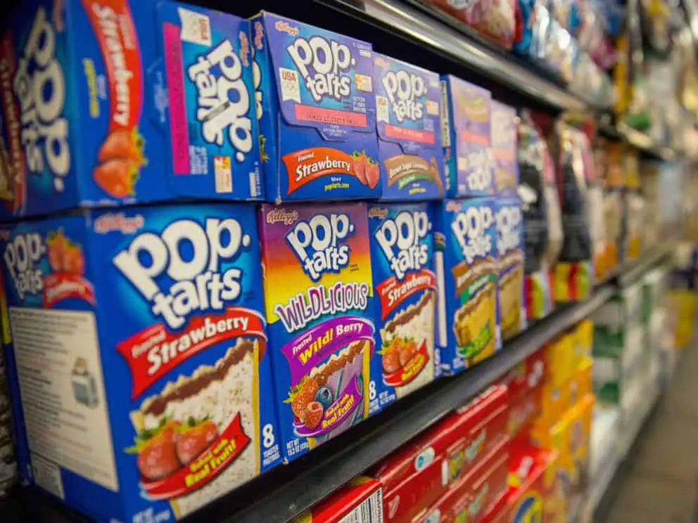 photo of pop tarts in a supermarket
