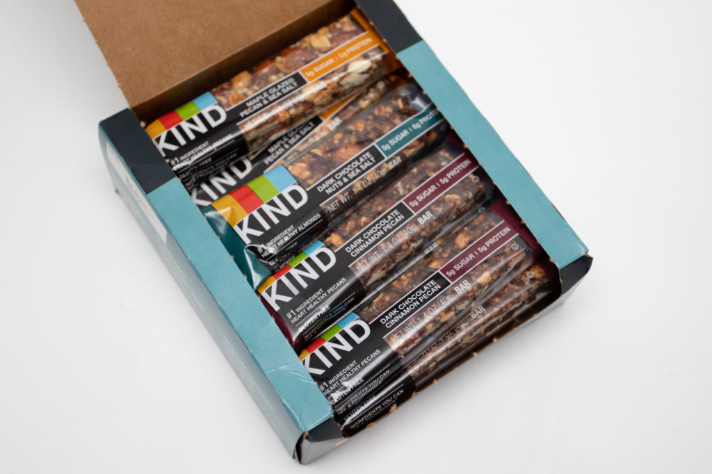 Open box of KIND Bars